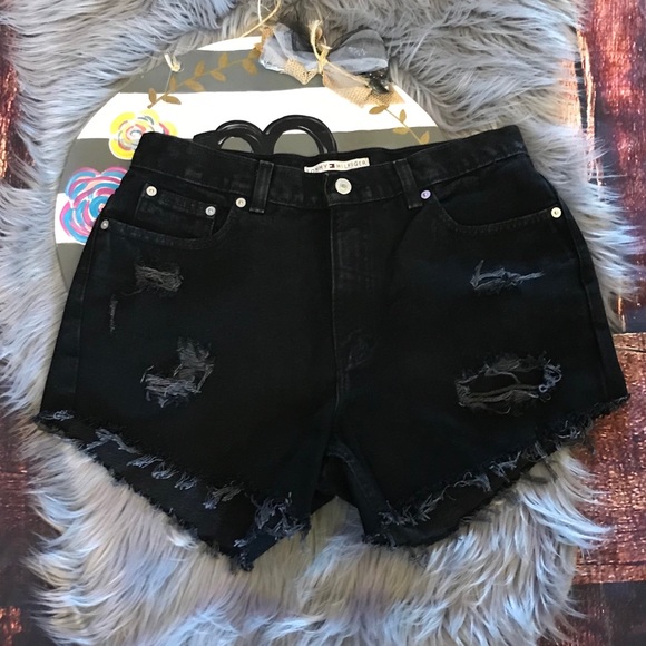 Tommy Hilfiger Pants - Tommy Hilfiger distressed black jean shorts#306